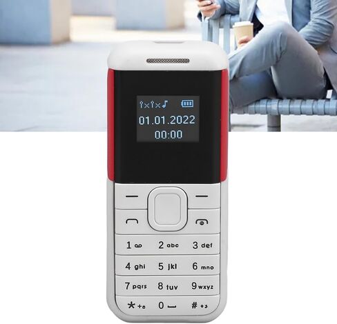 هاتف صغير صغير، هاتف ذكي 2G GSM ثنائي شريحة الاتصال غير مقفل، شاشة 0.66 بوصة 380 مللي أمبير في الساعة للأطفال هاتف ذكي صغير، مشغل صوت بلوتوث هاتف أساسي (أصفر) in Saudi Arabia