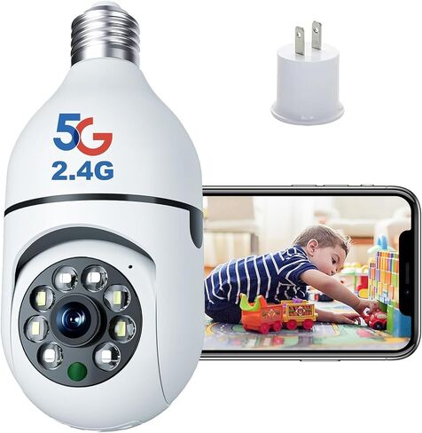 2K / 4MP Light Bulb Security Camera Outdoor Waterproof, 2.4GHz Wireless WiFi Light Socket Camera for Home Secuity with Motion Detection and Alarm, Color Night Vision (IK500) in Saudi Arabia