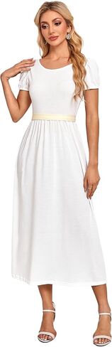 KINMIU Women's Halloween Peter Pan Costume Wendy Blue Princess Maxi Dress With Blue Bowtie in Kuwait