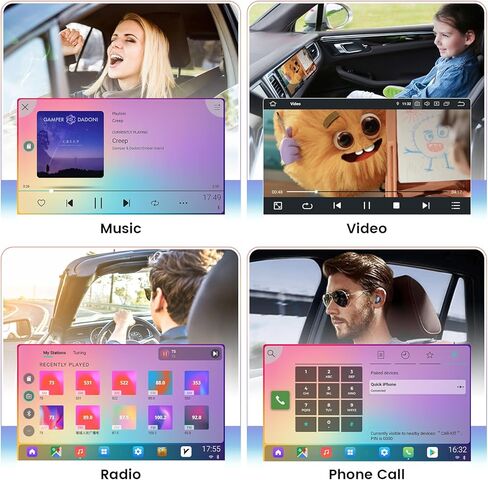 داسايتا 10.25 بوصة ستيريو سيارة أندرويد مفرد 1 Din راديو GPS DSP IPS Carplay Android Auto (قابل للدوران وقابل للفصل) in Kuwait