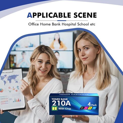 خراطيش حبر 210A 4 عبوات: 210X MFP 4301fdw متوافقة مع مجموعة خراطيش الحبر HP 210A 210 Color Pro MFP 4301fdw 4301fdn Pro 4201dw 4201dn Series Printer W2100A W2100X حبر عالي الإنتاجية in Kuwait