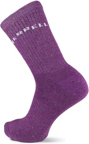 Merrell Unisex-adults Men's and Women's Speckled Wool Blend Crew Socks - Unisex Moisture Wicking in Kuwait