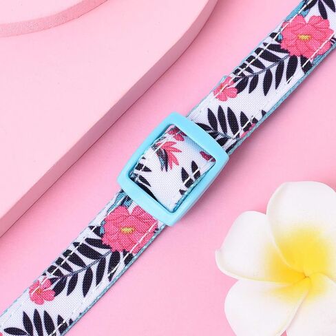 مايل هاي لايف | الياقات الكلبة فتاة | طوق باندانا لطيف | أطواق من نسيج القطن والبوليستر الناعم للكلاب الصغيرة | نمط الزهرة والفاكهة (جوز الهند، الياقة، باندانا-S) in Kuwait