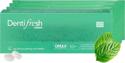 K-Nutra Dentifresh Purple (24g, 30 Tablets) - 4 Billion CFU, Sugar Free Oral Probiotic Tablets for Teeth & Mouth Bad Breath Gums, Safe for Bedtime, Mild Grape Flavor with OMULA, 25% Xylitol in Saudi Arabia