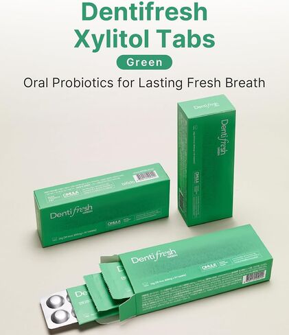 K-Nutra Dentifresh Purple (24g, 30 Tablets) - 4 Billion CFU, Sugar Free Oral Probiotic Tablets for Teeth & Mouth Bad Breath Gums, Safe for Bedtime, Mild Grape Flavor with OMULA, 25% Xylitol in Saudi Arabia