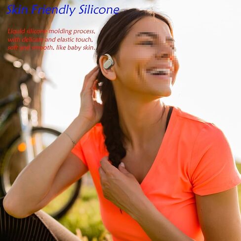 Ear-Hook Style Wireless Bluetooth Headset, Hanging Not in Ear HiFi Stereo Headphones, Ultra Comfort Open-Ear Earphones, Ergonomic Sports Running Headsets, IPX6 Waterproof (Black) in Saudi Arabia