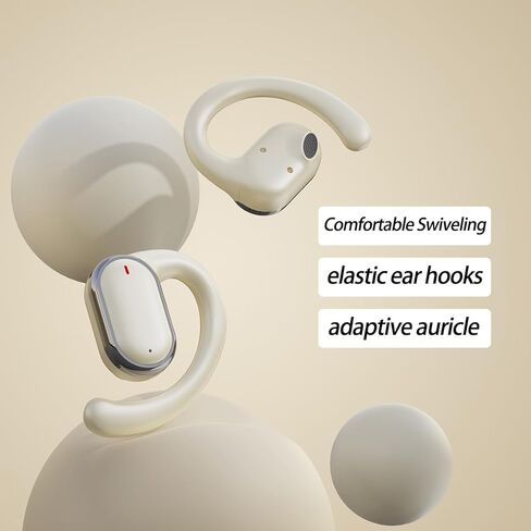 سماعة رأس بلوتوث لاسلكية على شكل خطاف، سماعات رأس ستيريو HiFi غير معلقة في الأذن، سماعات أذن مفتوحة فائقة الراحة، سماعات رياضية مريحة للجري، مقاومة للماء IPX6 (أسود) in Kuwait