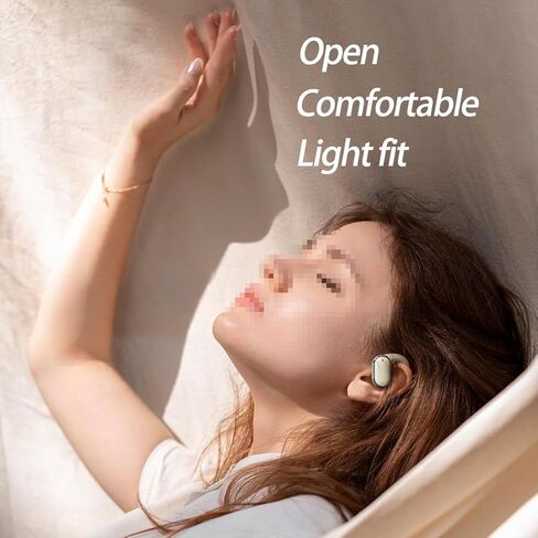 سماعة رأس بلوتوث لاسلكية على شكل خطاف، سماعات رأس ستيريو HiFi غير معلقة في الأذن، سماعات أذن مفتوحة فائقة الراحة، سماعات رياضية مريحة للجري، مقاومة للماء IPX6 (أسود) in Kuwait