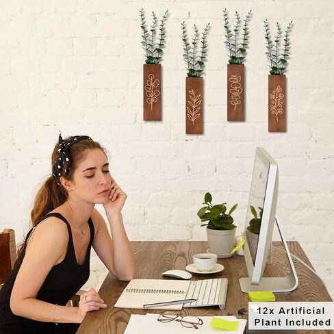3D Wooden Arch Boho Wall Art, Wooden Flower Wall Decor, Boho Floral Mid Century Modern Wall Decor for Living Room, Office, Bedroom, Kitchen, Home Office, Bathroom(Set of 3, 12x16 inch, Green+Blue+Red) in Saudi Arabia