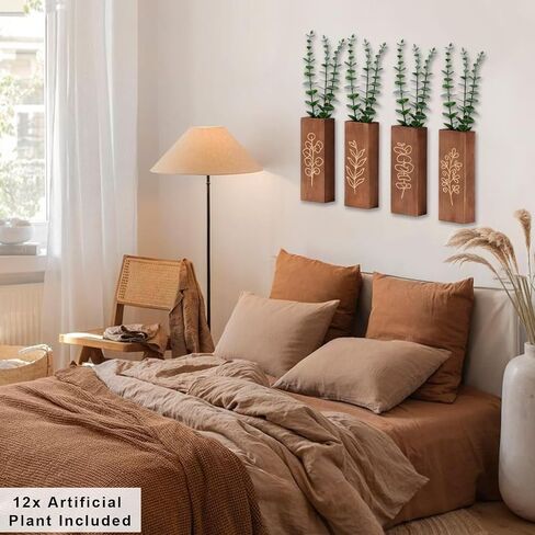 3D Wooden Arch Boho Wall Art, Wooden Flower Wall Decor, Boho Floral Mid Century Modern Wall Decor for Living Room, Office, Bedroom, Kitchen, Home Office, Bathroom(Set of 3, 12x16 inch, Green+Blue+Red) in Saudi Arabia
