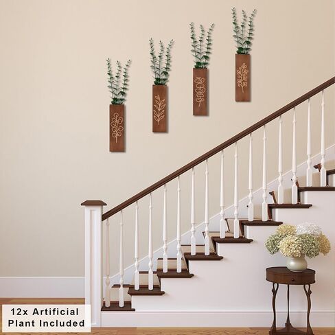 3D Wooden Arch Boho Wall Art, Wooden Flower Wall Decor, Boho Floral Mid Century Modern Wall Decor for Living Room, Office, Bedroom, Kitchen, Home Office, Bathroom(Set of 3, 12x16 inch, Green+Blue+Red) in Saudi Arabia