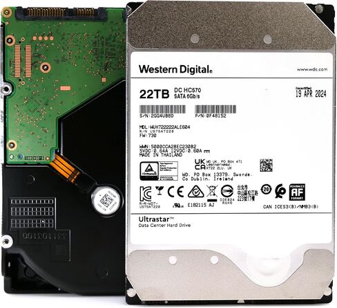 Western Digital HGST Ultrastar HC570 WUH722222ALE604 0F48152 22TB 7.2K RPM SATA 6Gb/s 512e Power Disable 3.5in Enterprise Hard Drive (Renewed) in Saudi Arabia