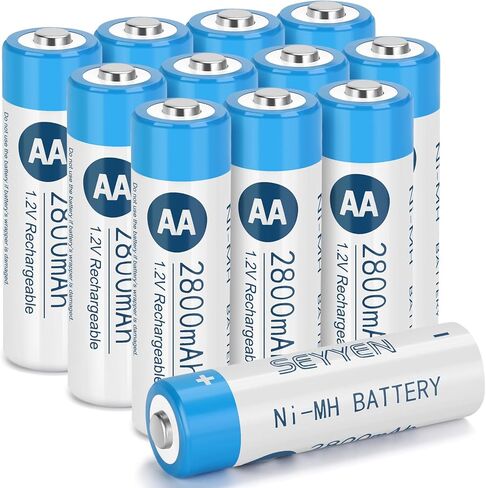 NiMH Rechargeable D Batteries 4 Pack,1.2V 6000mAh High Capacity NiMH D Batteries,Low Self Discharge Long Lasting Pre-Charged D Size Batteries(4Pcs) in Kuwait