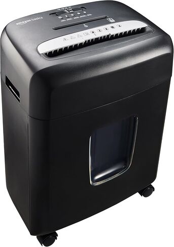 Amazon Basics Micro Cut Paper Shredder, CD, and Credit Card Shredder, 8 Sheet (New Model), Black in Saudi Arabia