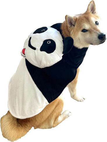 زي ComfyCamper Dog Panda Bear زي صغير متوسط ​​X-Large أزياء الهالوين أسود وأبيض كونغ فو كوسبلاي حيوان، L in Kuwait