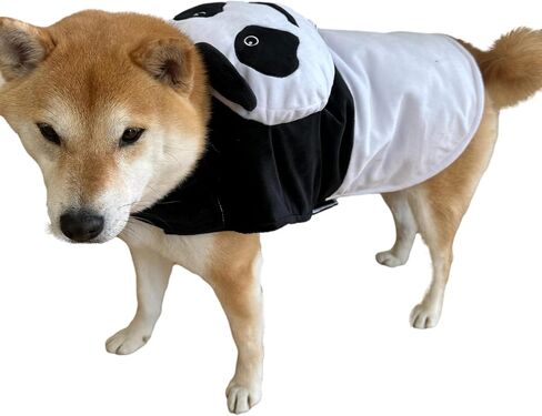 زي ComfyCamper Dog Panda Bear زي صغير متوسط ​​X-Large أزياء الهالوين أسود وأبيض كونغ فو كوسبلاي حيوان، L in Kuwait