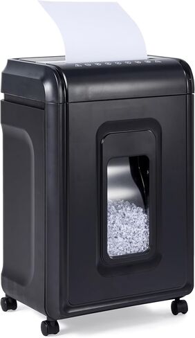 Amazon Basics Micro Cut Paper Shredder, CD, and Credit Card Shredder, 8 Sheet (New Model), Black in Saudi Arabia
