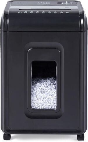 Amazon Basics Micro Cut Paper Shredder, CD, and Credit Card Shredder, 8 Sheet (New Model), Black in Saudi Arabia