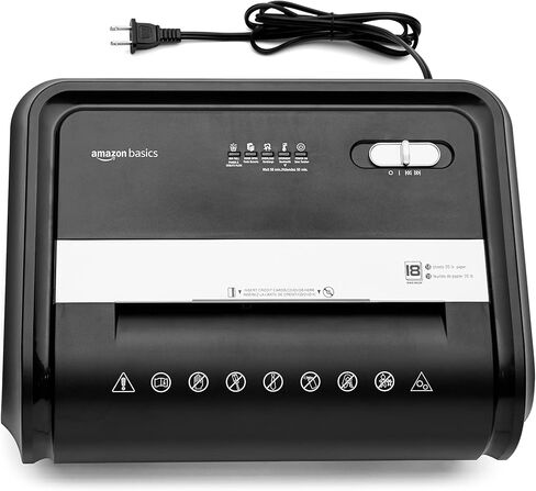 Amazon Basics Micro Cut Paper Shredder, CD, and Credit Card Shredder, 8 Sheet (New Model), Black in Saudi Arabia