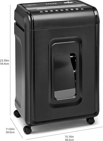 Amazon Basics Micro Cut Paper Shredder, CD, and Credit Card Shredder, 8 Sheet (New Model), Black in Saudi Arabia