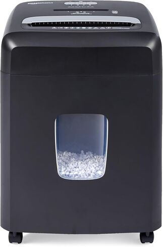 Amazon Basics Micro Cut Paper Shredder, CD, and Credit Card Shredder, 8 Sheet (New Model), Black in Saudi Arabia