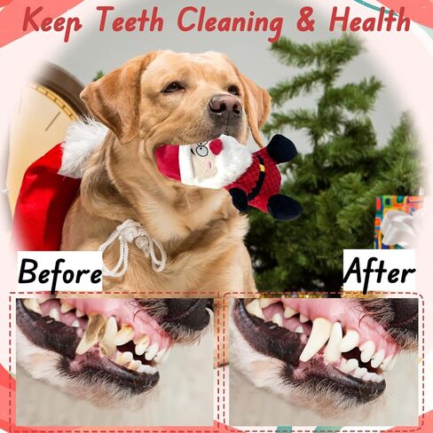 3 Pieces Christmas Squeaky Interactive Dog Toys with Crinkle, Plush Dog Toys to Keep Them Busy for Boredom, Dog Enrichment Puzzle Toys for Small Medium Large Dogs - Santa/Snowman/Deer in Saudi Arabia
