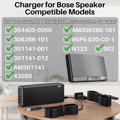 شاحن تيار مستمر 20 فولت لمكبر صوت نظام الموسيقى الرقمي Bose SoundDock N123 95PS-030-CD-1 43085 354405-0050 AM301141 002 AM306386-101 301141-001 301141-012 306386-101 محول تيار متردد لمكبر الصوت in Kuwait