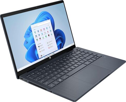 HP Pavilion 14-EK0013DX 14-inch 2-in-1 Touchscreen FHD Laptop Computer Intel Core i3-1215U 8GB RAM 256GB PCIE SSD, Windows 11 Home, Blue (Renewed) in Saudi Arabia