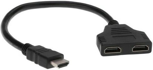 HD Splitter Cable 2 Port Male to Female 1 Input 2 Output Cable Adapter 1080P Converter Dual HD Switch HDMI in Saudi Arabia