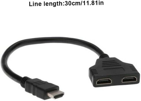 HD Splitter Cable 2 Port Male to Female 1 Input 2 Output Cable Adapter 1080P Converter Dual HD Switch HDMI in Saudi Arabia