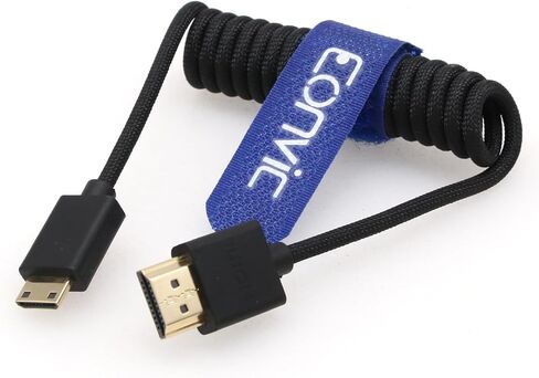 Eonvic 2.1 HDMI 8K HDMI Male to Mini HDMI Male Cable High Speed Extender Cable for Canon Nikon Panasonic GH3 Monitor in Saudi Arabia