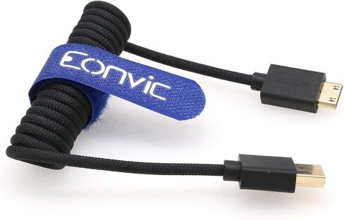 Eonvic 2.1 HDMI 8K HDMI Male to Mini HDMI Male Cable High Speed Extender Cable for Canon Nikon Panasonic GH3 Monitor in Saudi Arabia