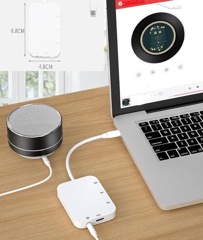 محول مقبس سماعة الرأس USB C إلى 3.5 مم Aux مع منفذ شحن، [معتمد من MFi] محور كاميرا USB OTG متعدد + محول 3.5 مم سماعة أذن جاك iPhone Dongle لهاتف iPhone 16 Galaxy، iPad، محرك فلاش in Kuwait