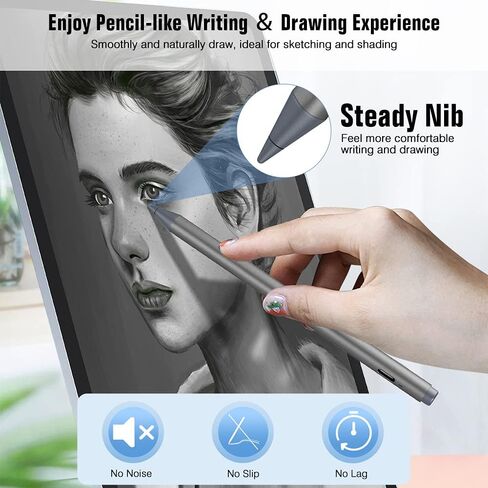 MoKo Stylus Pen for Surface, Fast Charge Surface Pen for Microsoft Surface Pro 9/8/X/7/6/5/4/3 Surface 3/Go/Book/Laptop/Studio, MPP2.0 & 4096 Pressure Tilt Digital Pen, Magnetic and Palm Rejection in Saudi Arabia