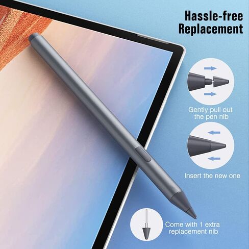 MoKo Stylus Pen for Surface, Fast Charge Surface Pen for Microsoft Surface Pro 9/8/X/7/6/5/4/3 Surface 3/Go/Book/Laptop/Studio, MPP2.0 & 4096 Pressure Tilt Digital Pen, Magnetic and Palm Rejection in Saudi Arabia