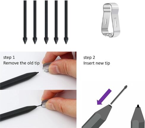 Book Pro 360 S Pen Replacement for Samsung Galaxy Book Pro 360 Laptop All Version (Book Pro 360 | Book2 Pro 360 | Book3 Pro 360 | Book3 360 | Book4 360) Touch Stylus Pen with Tips (Pen-Black) in Saudi Arabia