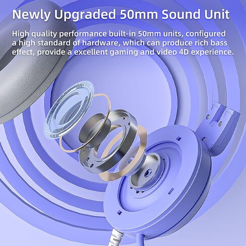 سماعة أذن Lomiluskr Cute Cat مع ميكروفون، سماعة رأس سلكية فوق الأذن، آذان قطط قابلة للفصل، تأثير ضوء النيون، عصابة رأس متكيفة، مكبر صوت 50 مم، قابس فردي 3.5 مم، متوافقة مع الكمبيوتر الشخصي والكمبيوتر المحمول (وردي) in Kuwait