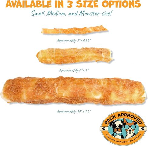 أعواد لحم بقري للكلاب من الجلد الخام ملفوفة بالدجاج - مضغ للكلاب طويل الأمد للمضغ العدواني - علاجات للكلاب ملفوفة بالدجاج للكلاب المتوسطة - أعواد لحم بقري للكلاب مضغ من الجلد الخام - مقاس متوسط ​​(عبوة من 12 قطعة) in Kuwait