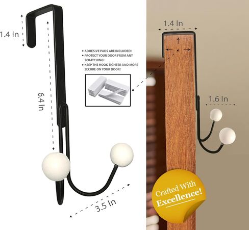 Overdoor Hanger Hook - Adorable Towel Hooks for Bathrooms Over Door, Over Door Towel Hook. Door Hanger for Kids, Pink Towel Rack, Pink Over The Door Hooks (2, Light Gray) in Kuwait