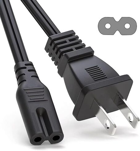 Power Cord 2 Prong Universal Power Cable Fit for Sony PS5, PS4, PS4 Slim, PS3 Slim Console Replacement AC Cord 10ft in Saudi Arabia
