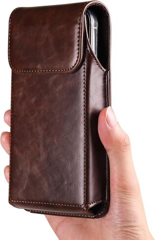 Cell Phone Holster Leather Pouch Belt Clip Case Holder for iPhone 15, 15 Pro, 14, 14 Pro, 13, 13 Pro, 12, 12 Pro, 11 Pro, SE, Samsung Galaxy S24, S23, S22, S10e, A10e, J3, J2, Pixel 5, 4 (Coffee, M) in Saudi Arabia