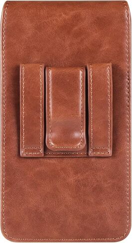 Cell Phone Holster Leather Pouch Belt Clip Case Holder for iPhone 15, 15 Pro, 14, 14 Pro, 13, 13 Pro, 12, 12 Pro, 11 Pro, SE, Samsung Galaxy S24, S23, S22, S10e, A10e, J3, J2, Pixel 5, 4 (Coffee, M) in Saudi Arabia