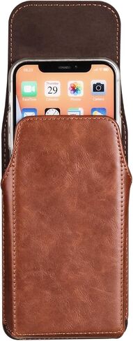 Cell Phone Holster Leather Pouch Belt Clip Case Holder for iPhone 15, 15 Pro, 14, 14 Pro, 13, 13 Pro, 12, 12 Pro, 11 Pro, SE, Samsung Galaxy S24, S23, S22, S10e, A10e, J3, J2, Pixel 5, 4 (Coffee, M) in Saudi Arabia