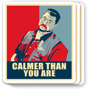 (3Pcs) Lebowski Big Walter Sobchak Calmer Than You are Hope Sticker 3 Inch for Water Bottle, Tumbler, Laptop, Hat, Phone Case