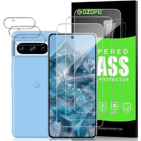 [3+3 Pack Screen Protector for Google Pixel 8（Released 2023） [Scratch Resistant] [Bubble Free] Tempered Glass Screen Film (Pixel 8-6.17 Inch)