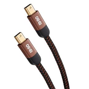 Zeskit Mini DP to Mini DP Enhanced DisplayPort 2.1 Cable Certified DP80 80Gpbs, 3ft/1m