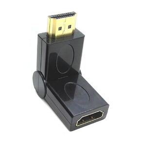 zdyCGTime Rotating and Swivel Twist HDMI Type A Male to Type A Female 360 Degree Rotation Angle Extension Adapter Convertor (90-270 Degree)