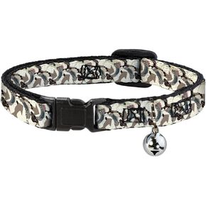 Buckle-Down Cat Collar Breakaway with Bell Avatar The Last Airbender Appa Pose Stacked 8.5 to 12 Inches 0.5 Inch Wide