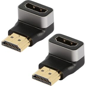 GELRHONR 90 Degree HDMI Adapter, Gold-Plated Connectors, Supports 4K@60Hz, Wide Compatibility