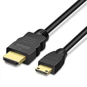 RIIPOO Mini HDMI to HDMI Cable 6.6FT - 4K 60Hz HDMI to Mini HDMI Durable & Flexible Male to Male Cord for Flawless Video Compatible with Cameras, Camcorders, Tablets, Graphics Cards